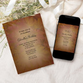 Colour Herfst Maple Leaves Birthday Party Kaart