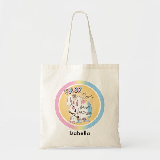 Colour Me Happy Paaster Bunny Tote Bag (Voorkant)