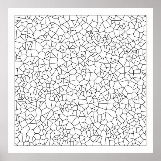 Colour Me Voronoi Pattern Poster (Voorkant)
