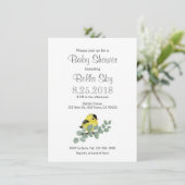 Colour Me Yellow Goldfinch Baby shower Kaarten (Staand voorkant)