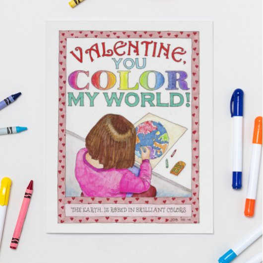 Colour My World Valentijn Post Kaart
