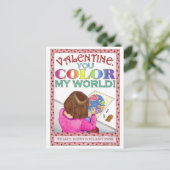 Colour My World Valentijn Post Kaart (Staand voorkant)