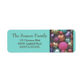 Colour ornaments Holiday Address Label
