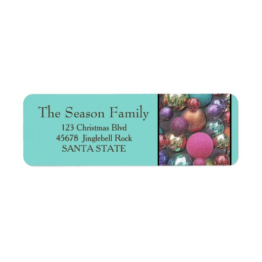Colour ornaments Holiday Address Label (Voorkant)