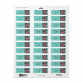 Colour ornaments Holiday Address Label (Full Sheet)