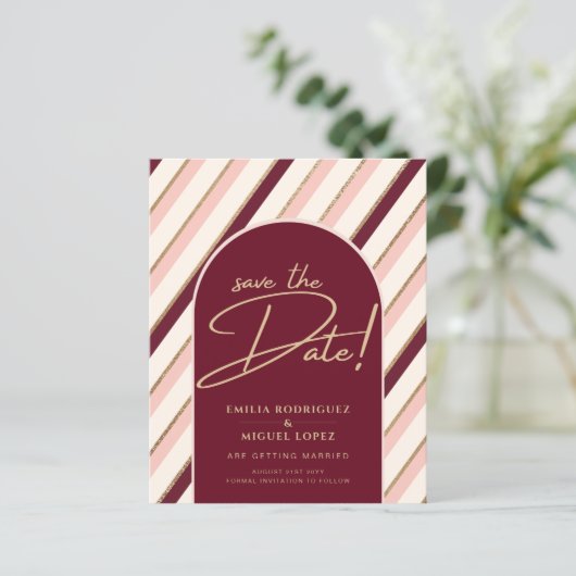Colour Palette Burgundy Pink Gold Wedding (Staand voorkant)