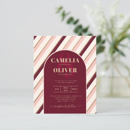 Colour Palette Burgundy Pink Gold Wedding (Staand voorkant)