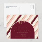 Colour Palette Burgundy Pink Gold Wedding Briefkaart (Voorkant / Achterkant)