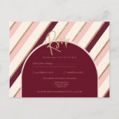 Colour Palette Burgundy Pink Gold Wedding Briefkaart (Voorkant)
