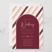 Colour Palette Burgundy Pink Gold Wedding Kaart (Voorkant)