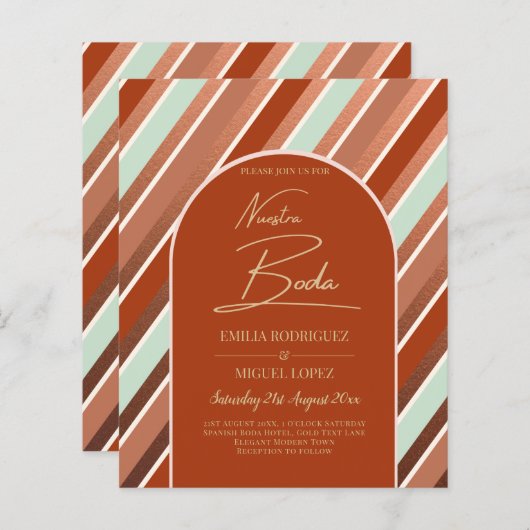 Colour Palette Cinnamon Sage Terracotta Wedding (Voorkant / Achterkant)