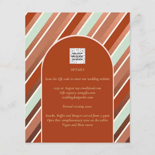 Colour Palette Cinnamon Sage Terracotta Wedding (Achterkant)