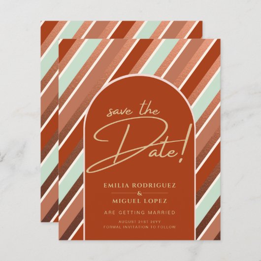 Colour Palette Cinnamon Sage Terracotta Wedding (Voorkant / Achterkant)