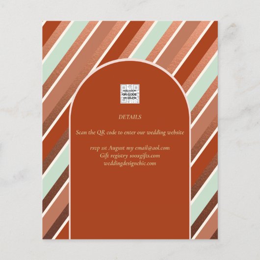 Colour Palette Cinnamon Sage Terracotta Wedding (Achterkant)
