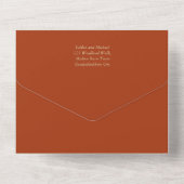 Colour Palette Cinnamon Sage Terracotta Wedding All In One Uitnodiging (Achterkant)