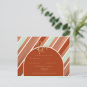 Colour Palette Cinnamon Sage Terracotta Wedding Briefkaart (Staand voorkant)