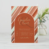 Colour Palette Cinnamon Sage Terracotta Wedding Kaart (Staand voorkant)
