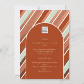 Colour Palette Cinnamon Sage Terracotta Wedding Kaart (Achterkant)