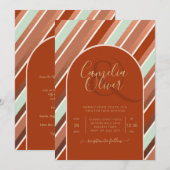 Colour Palette Cinnamon Sage Terracotta Wedding Kaart (Voorkant / Achterkant)