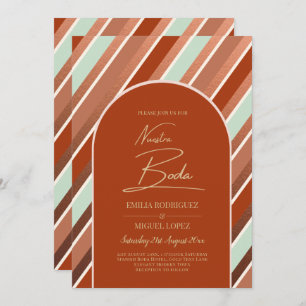 Colour Palette Cinnamon Sage Terracotta Wedding Kaart