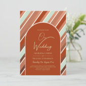 Colour Palette Cinnamon Sage Terracotta Wedding Kaart (Staand voorkant)