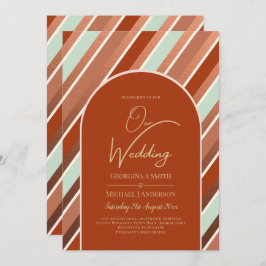 Colour Palette Cinnamon Sage Terracotta Wedding Kaart