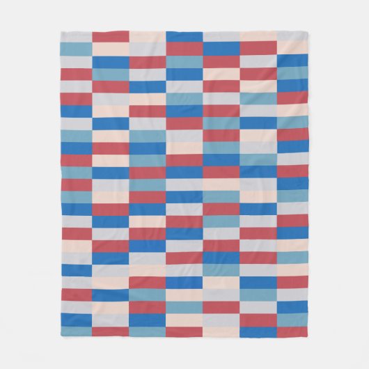 Colour Patchwork Patroon 121214a Fleece Deken (Voorkant)