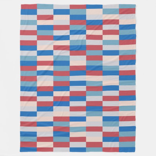 Colour Patchwork Patroon 121214a Fleece Deken (Voorkant)