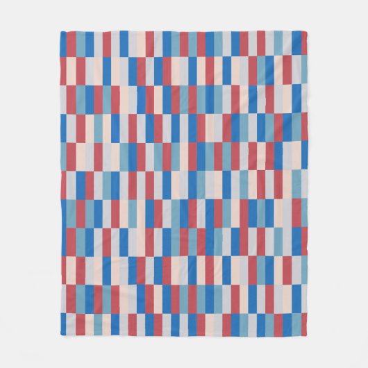 Colour Patchwork Patroon 121214b Fleece Deken (Voorkant)