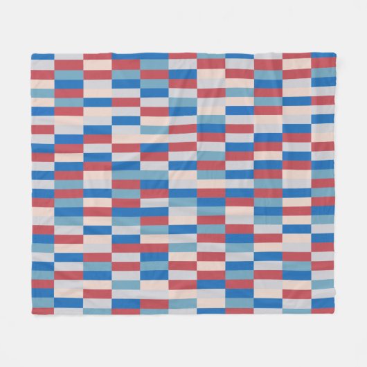 Colour Patchwork Patroon 121214b Fleece Deken (Voorkant (Horizontaal))