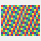 Colour Patchwork Patroon 141214 Fleece Deken (Voorkant (Horizontaal))