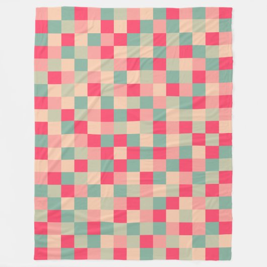 Colour Patchwork Patroon 151214 Fleece Deken (Voorkant)