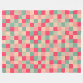 Colour Patchwork Patroon 151214 Fleece Deken (Voorkant (Horizontaal))