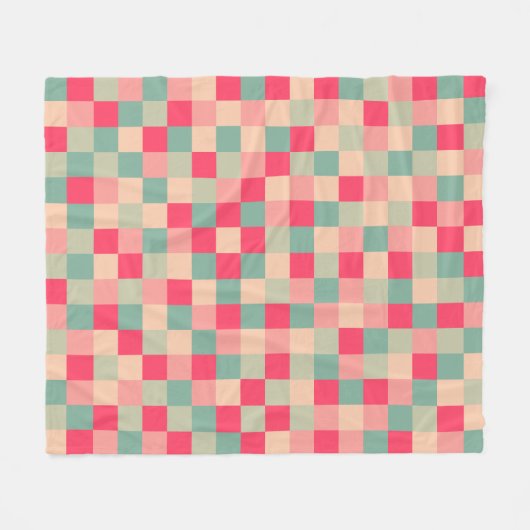 Colour Patchwork Patroon 151214 Fleece Deken (Voorkant (Horizontaal))