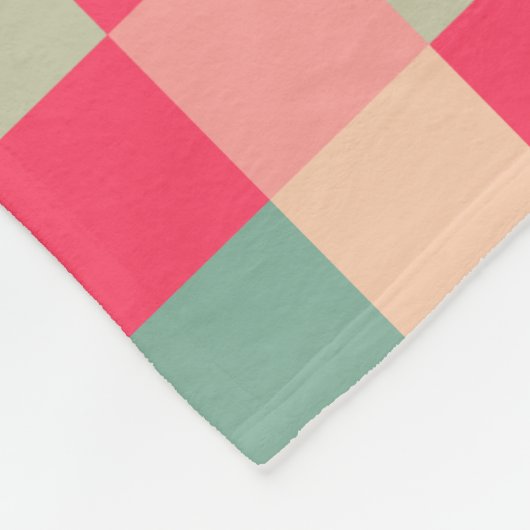 Colour Patchwork Patroon 151214 Fleece Deken (Hoek)