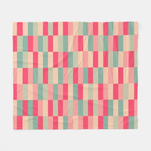 Colour Patchwork Patroon 151214b Fleece Deken (Voorkant (Horizontaal))