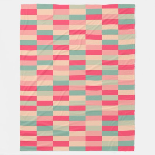 Colour Patchwork Patroon 151214b Fleece Deken (Voorkant)