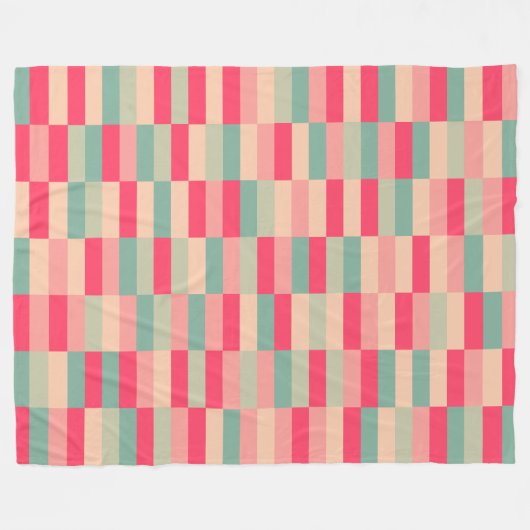 Colour Patchwork Patroon 151214b Fleece Deken (Voorkant (Horizontaal))