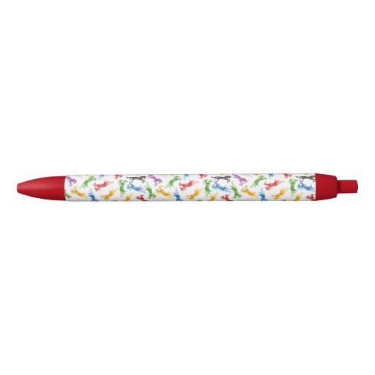 Colour Pattern Unicorn Zwarte Inkt Pen (Voorkant)