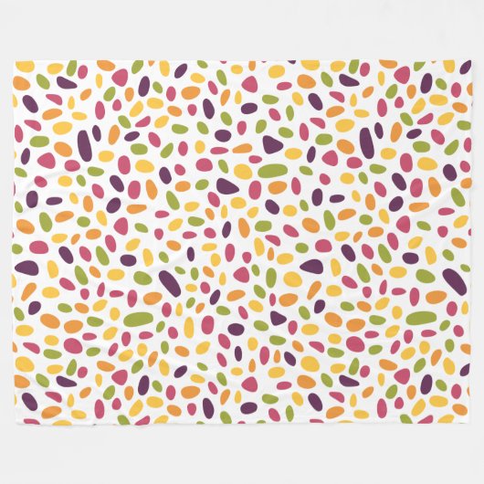 Colour Pebble Patroon Fleece Deken (Voorkant (Horizontaal))