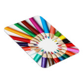 Colour Pencil Circle Premium Magnet Magneet (Rechterzijde)