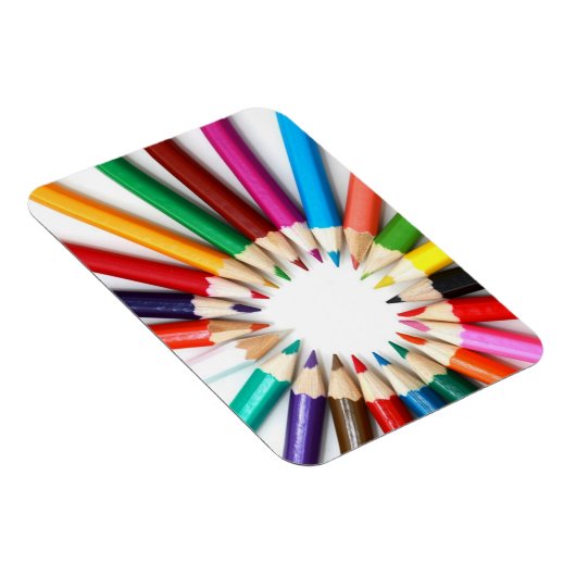 Colour Pencil Circle Premium Magnet Magneet (Rechterzijde)