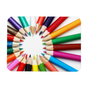 Colour Pencil Circle Premium Magnet Magneet