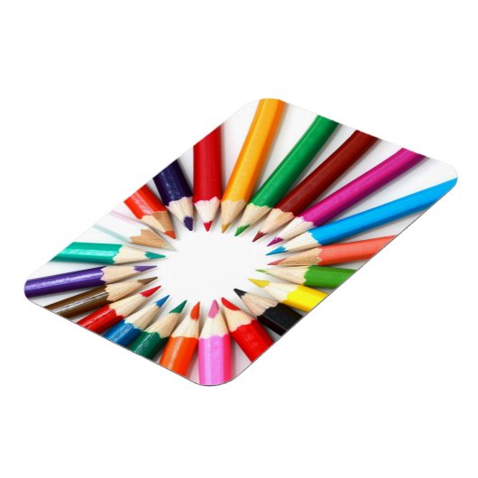 Colour Pencil Circle Premium Magnet Magneet (Linkerzijde)