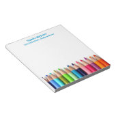 Colour Pencils - jouw naam toevoegen Notitieblok (Schuin)