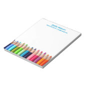 Colour Pencils - jouw naam toevoegen Notitieblok (Linkerzijde)