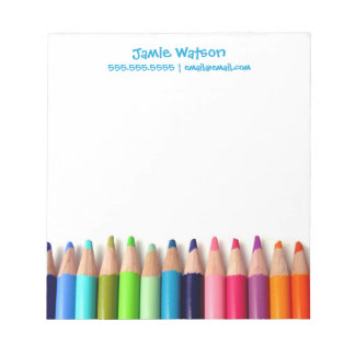 Colour Pencils - jouw naam toevoegen Notitieblok