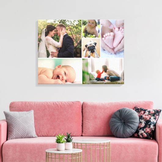 Colour Photography Family collage gallage Canvas Afdruk (Insitu (Woonkamer))