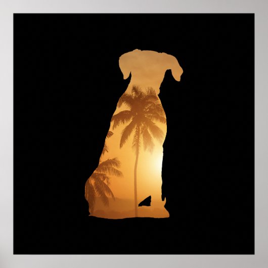 Colour Pop Boxer Art Poster (Voorkant)