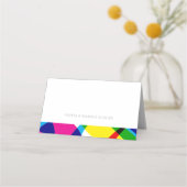 Colour Pop bruiloft naam kaart Plaatskaartje (Achterkant)
